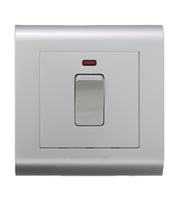 Kevilton Modular Silver 20A Double Pole With Indicator