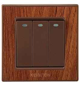 Kevilton Nature Teak 3Gang 2Way Switch