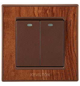 Kevilton Nature Teak 2Gang 2Way Switch