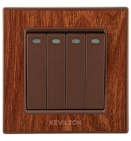 Kevilton Nature Teak 4Gang 2Way Switch