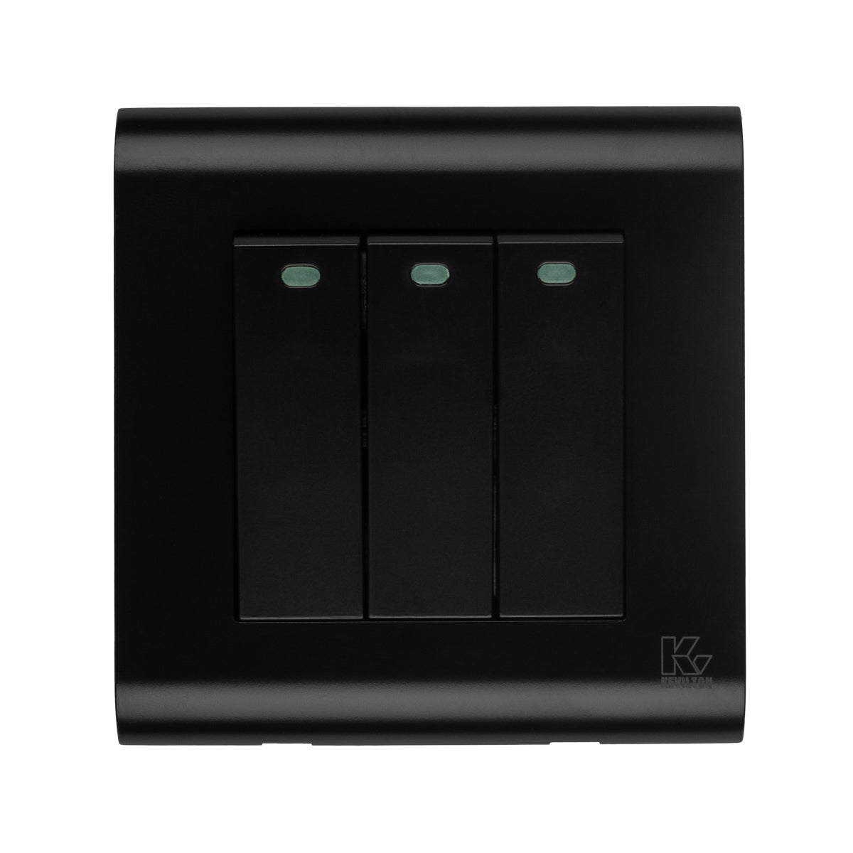 Kevilton Modular Jet Black 3Gang 2Way Switch