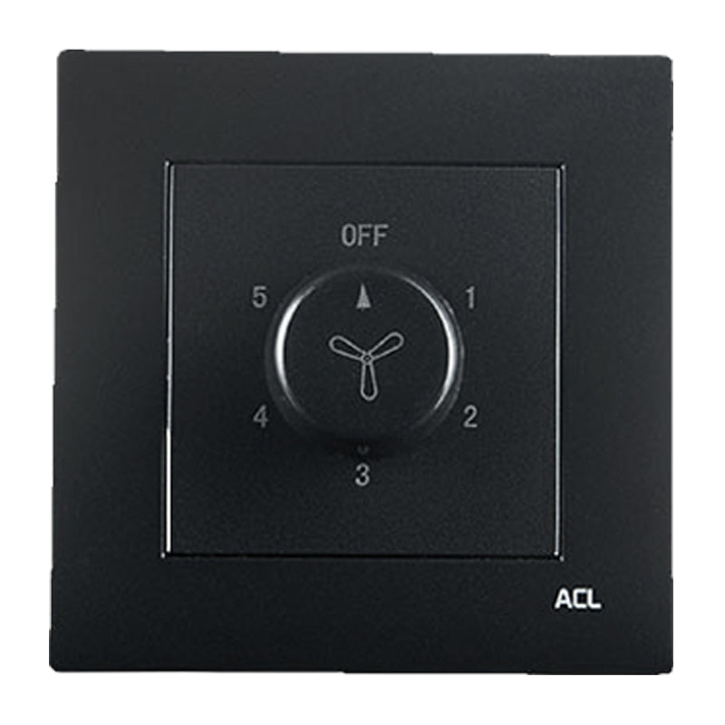 ACL Elegance Black 5 Step Hum Free Fan Controller
