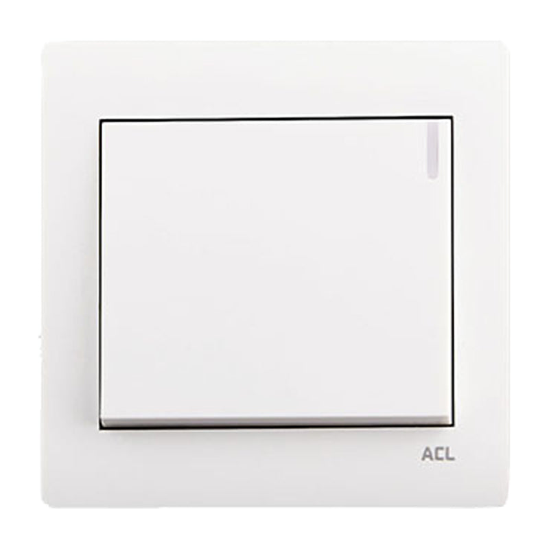 ACL Elegance White 1 Gang 1 Way Switch