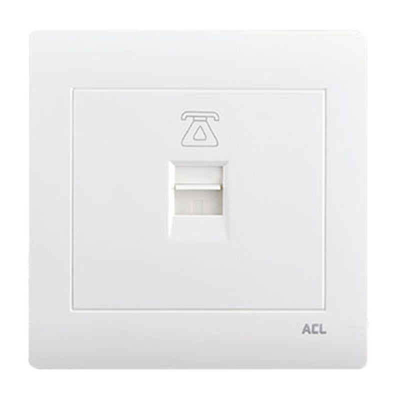 ACL Elegance White Telephone Socket