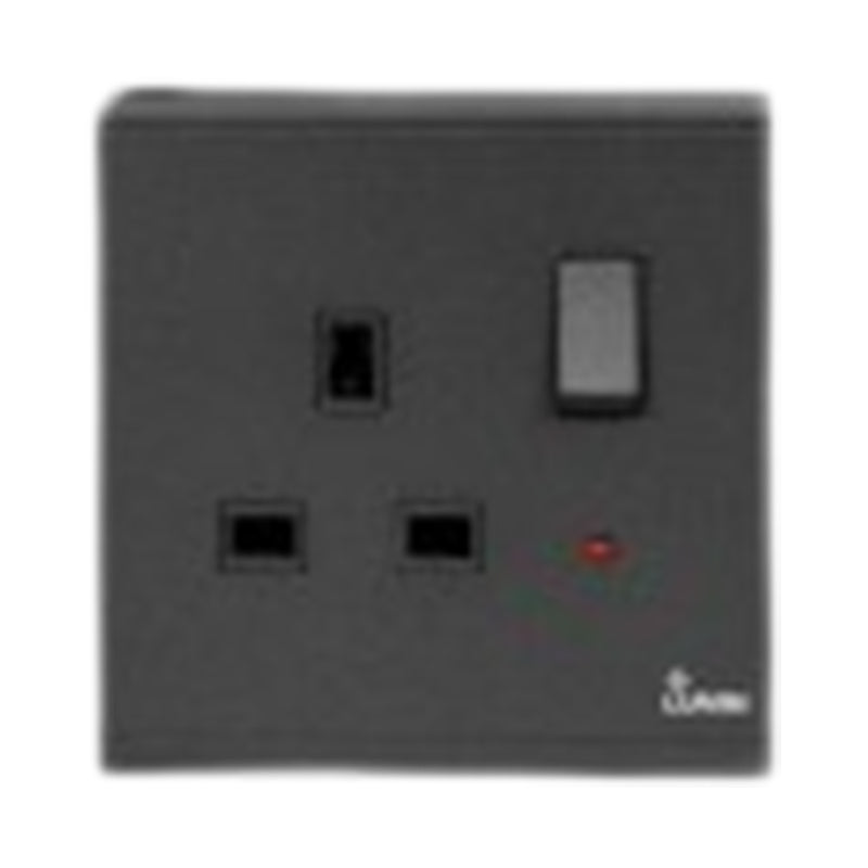 DIMO LUMIN BLACK RANGE 13AMP Socket