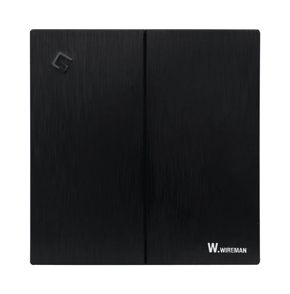 Wireman Infinity Black 2Gang 2Way Switch
