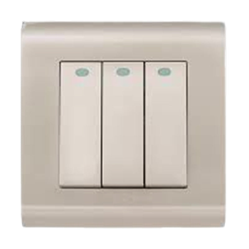Kevilton Modular Gold 3Gang 1Way Switch