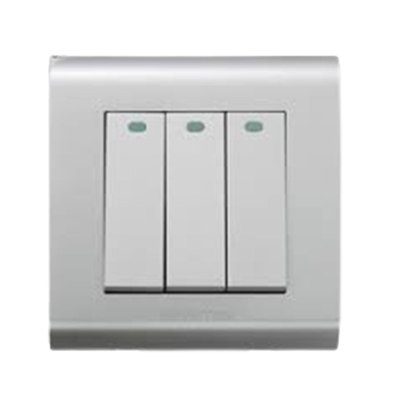 Kevilton Modular Silver 3Gang 2Way Switch