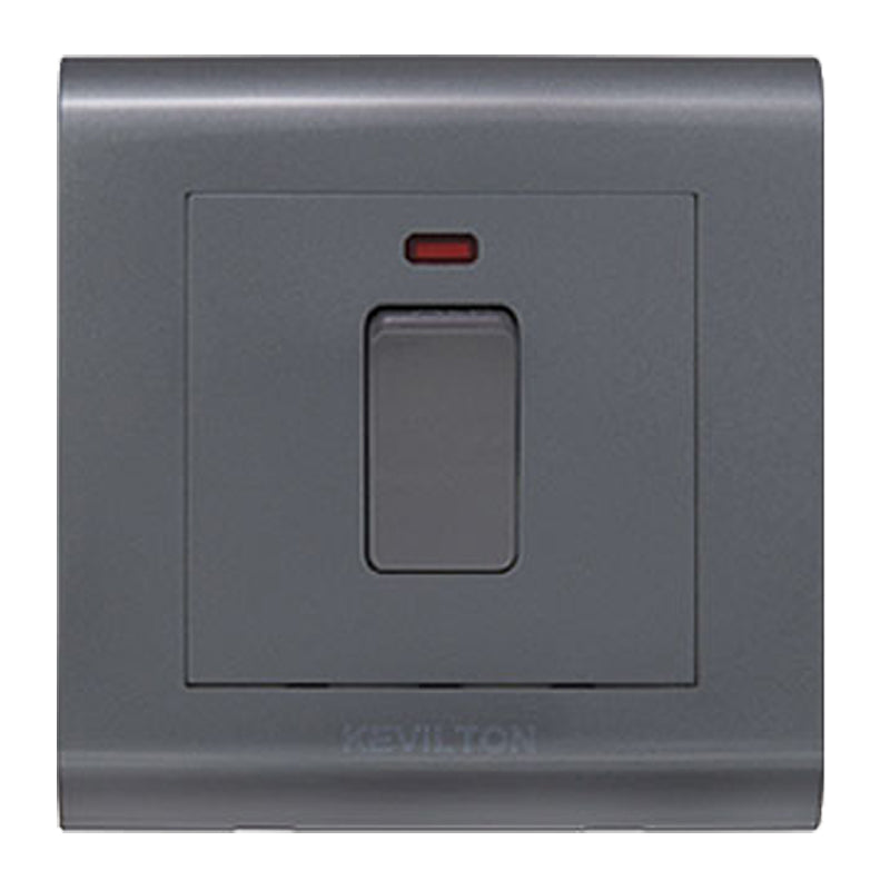 Kevilton Modular Black 20A Double Pole With Indicator