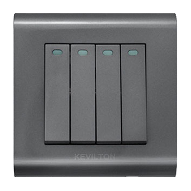 Kevilton Modular Black 4 Gang 2 Way Switch