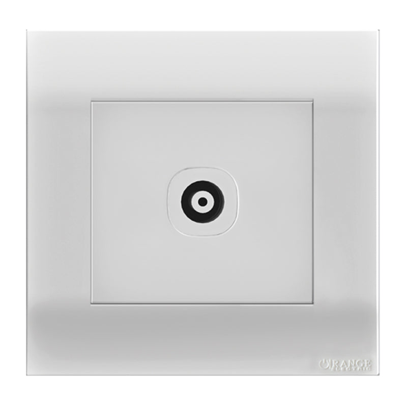 Orange Akoya White TV Socket