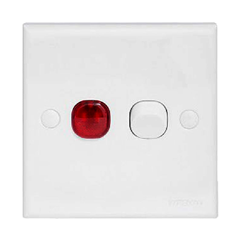 Wireman Classic White 20A Double Pole With Indicator Switch