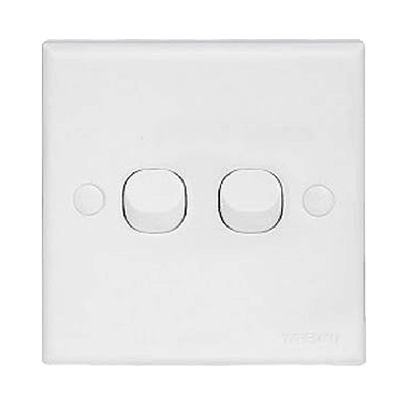 Wireman Classic White 2Gang 1Way Switch
