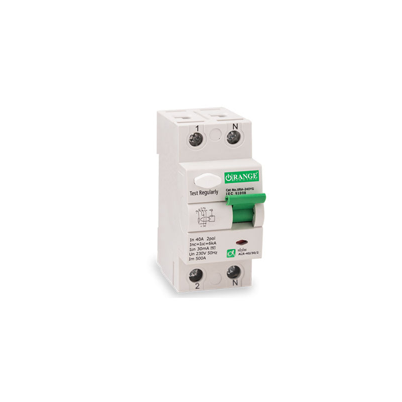 Orange RCD Alpha 2 Pole 40A 30mA ( Trip Switch)