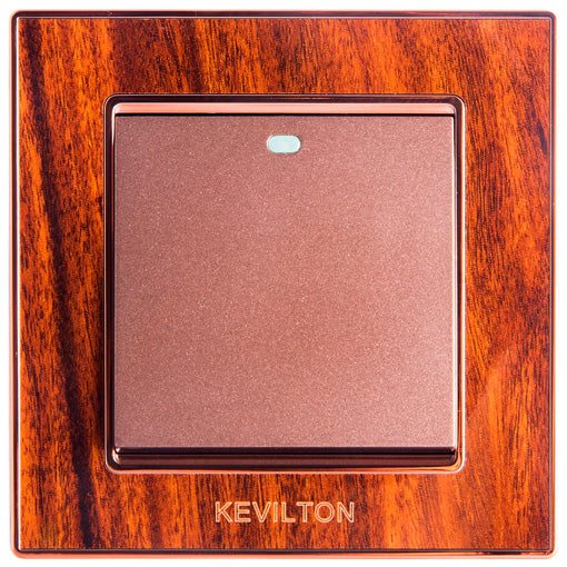 Kevilton Nature Mahogany 1Gang 1Way Switch
