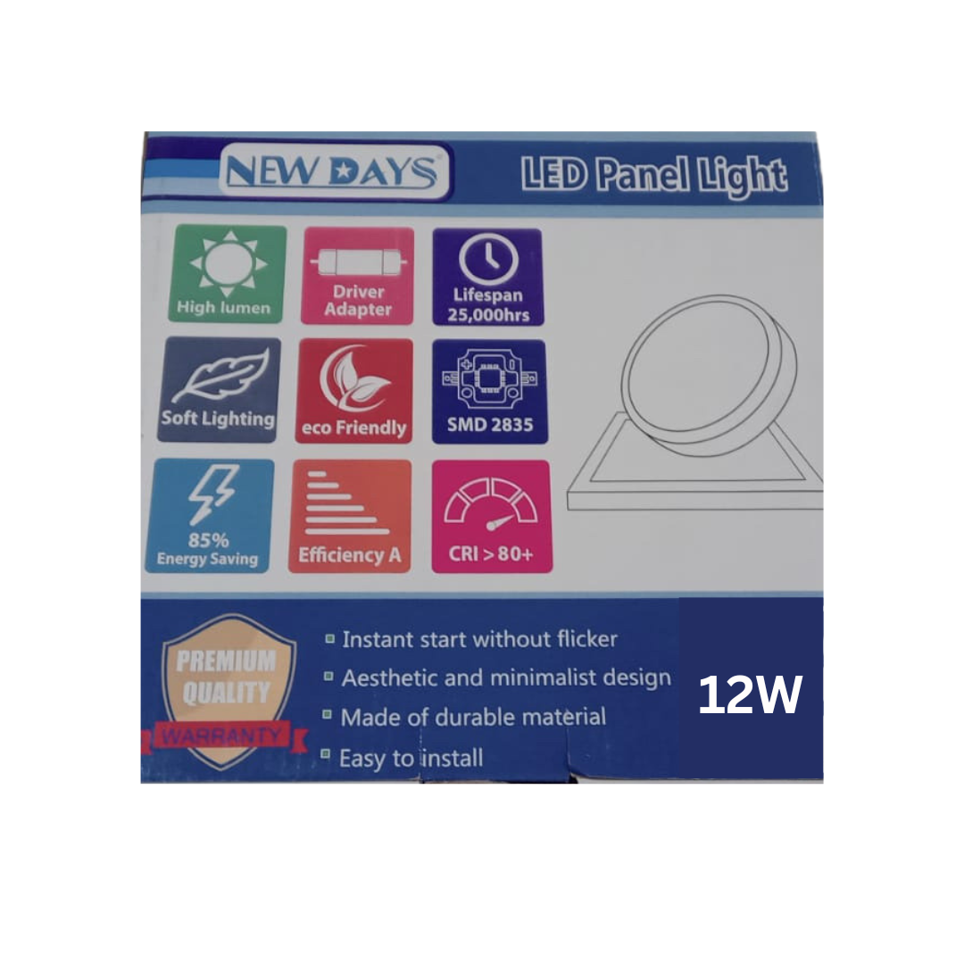 NEWDAYS Panel Lights LED 12W Surface (squire) (daylight)