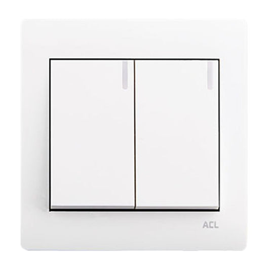 ACL Elegance White 2 Gang 2 Way Switch