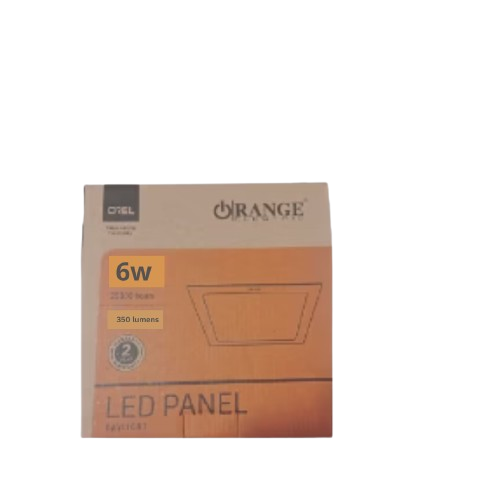 ORANGE LED Panel Light Plastic Body  6W Sunk (square /round) , (day light / warm white)