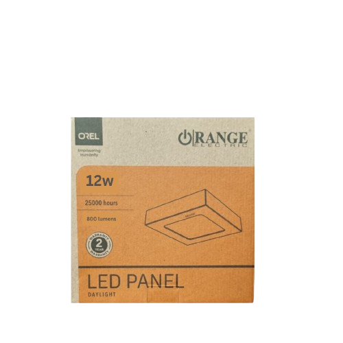 ORANGE LED Panel Light Plastic Body 12W Surface (square /round) , (day light / warm white)