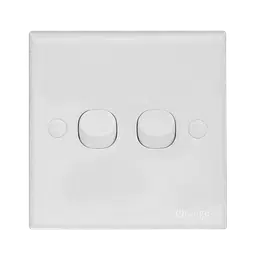 Orange Casablanca 2 Gang 1 Way White Switch