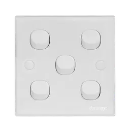 Orange Casablanca 5 Gang 1 Way White Switch