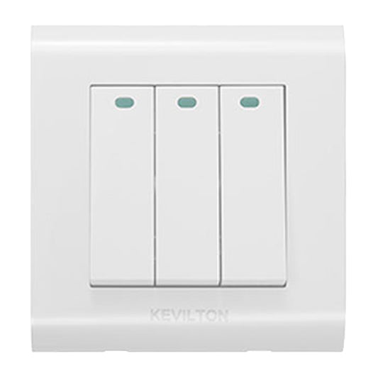 Kevilton Modular White 3Gang 1Way Switch