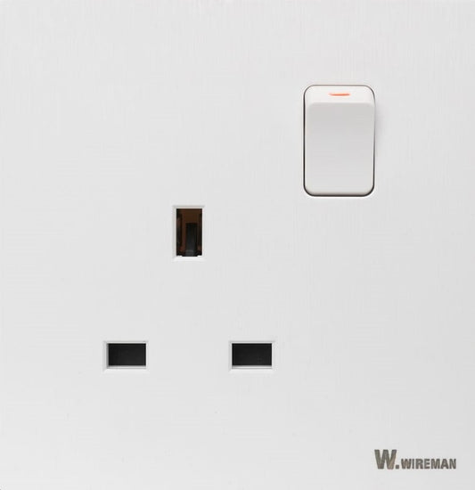 Wireman Infinity White 13Amp Switch Socket