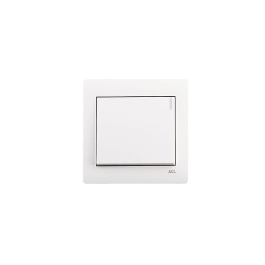 ACL Elegance  White 1 Gang 1 Way Switch